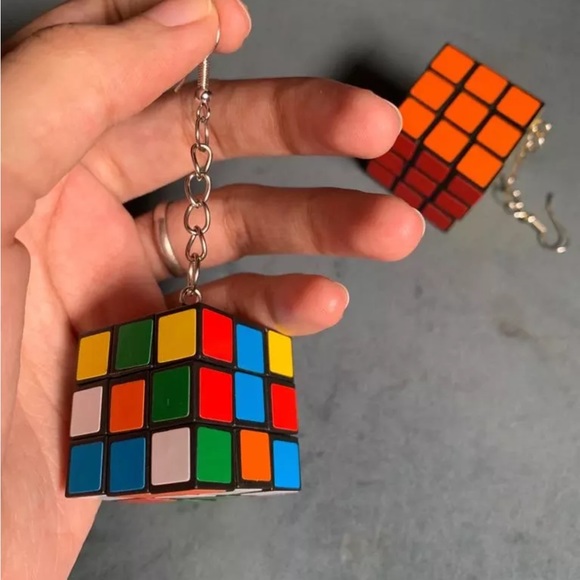 Rubik’s Cube “So Cute” Hanging Earrings! - Picture 2 of 11